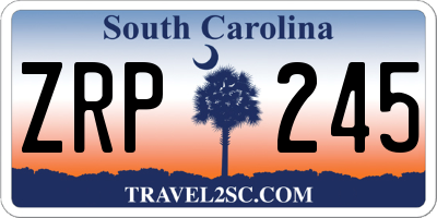 SC license plate ZRP245