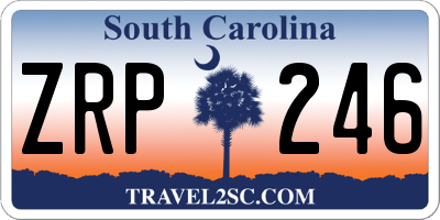 SC license plate ZRP246