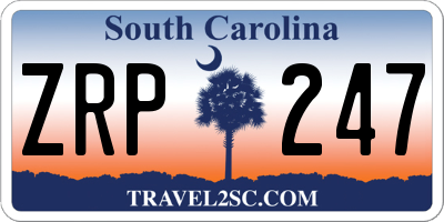 SC license plate ZRP247
