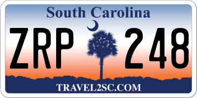SC license plate ZRP248