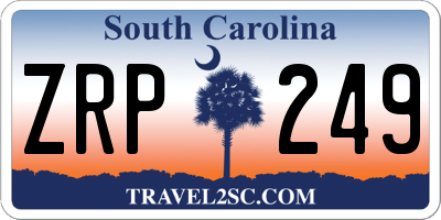 SC license plate ZRP249