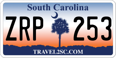 SC license plate ZRP253