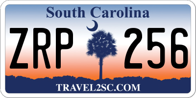 SC license plate ZRP256