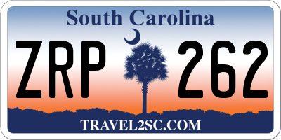 SC license plate ZRP262