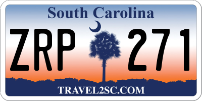 SC license plate ZRP271