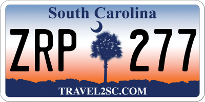 SC license plate ZRP277