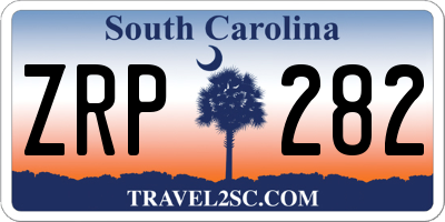 SC license plate ZRP282