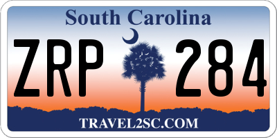 SC license plate ZRP284