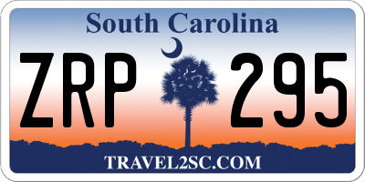 SC license plate ZRP295