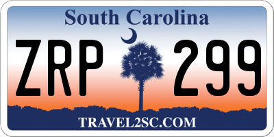 SC license plate ZRP299