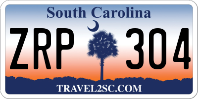SC license plate ZRP304