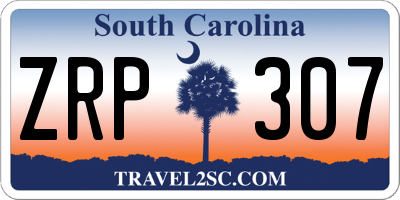 SC license plate ZRP307
