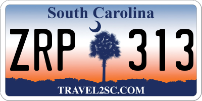 SC license plate ZRP313