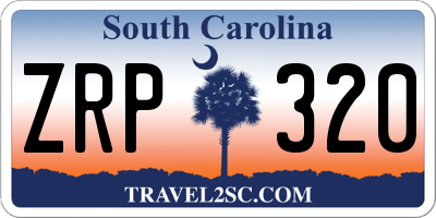 SC license plate ZRP320