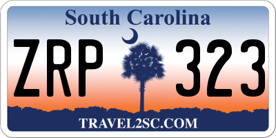 SC license plate ZRP323