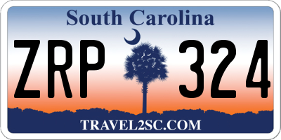 SC license plate ZRP324