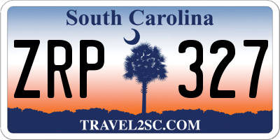 SC license plate ZRP327