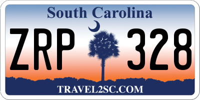 SC license plate ZRP328