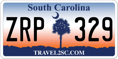 SC license plate ZRP329