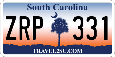 SC license plate ZRP331