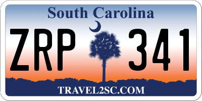 SC license plate ZRP341