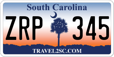 SC license plate ZRP345