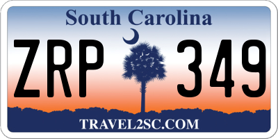 SC license plate ZRP349