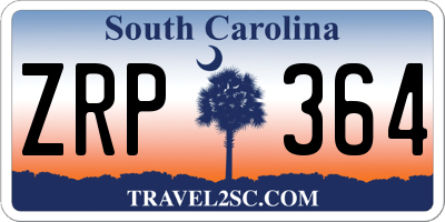 SC license plate ZRP364