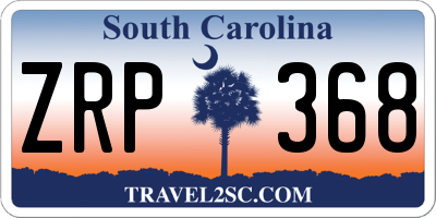 SC license plate ZRP368