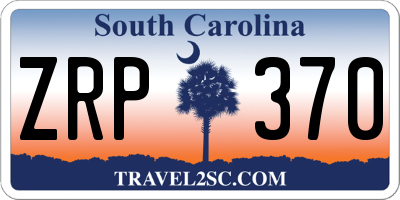 SC license plate ZRP370