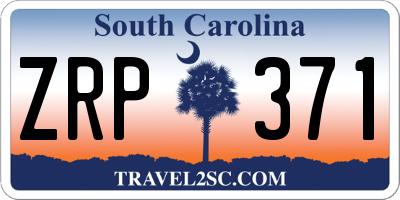 SC license plate ZRP371