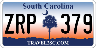 SC license plate ZRP379