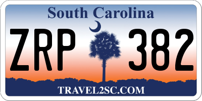 SC license plate ZRP382