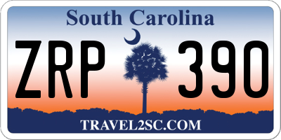 SC license plate ZRP390