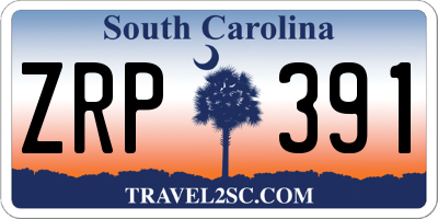 SC license plate ZRP391