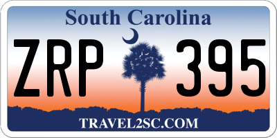 SC license plate ZRP395