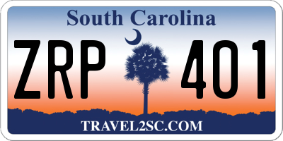 SC license plate ZRP401