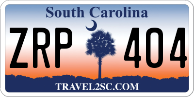 SC license plate ZRP404