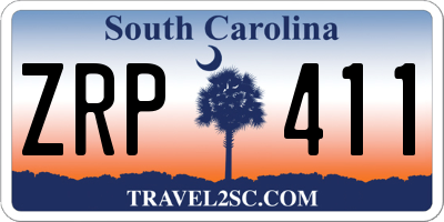 SC license plate ZRP411