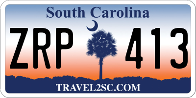 SC license plate ZRP413