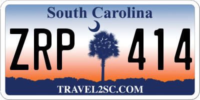 SC license plate ZRP414