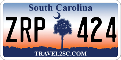 SC license plate ZRP424