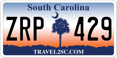 SC license plate ZRP429