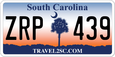 SC license plate ZRP439