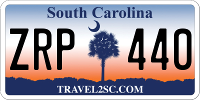 SC license plate ZRP440