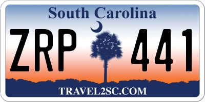 SC license plate ZRP441