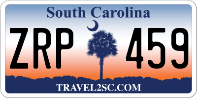 SC license plate ZRP459