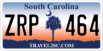 SC license plate ZRP464