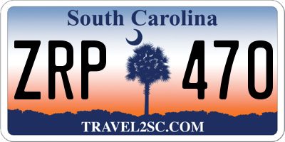 SC license plate ZRP470