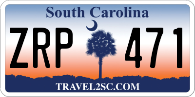 SC license plate ZRP471
